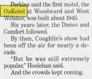 Oakotel Hotel - Dec 2003 Article